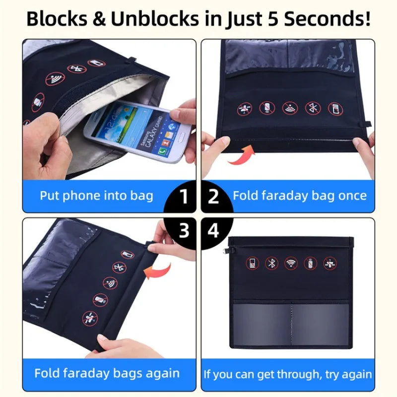 Faraday RFID Signal Blocking Bag