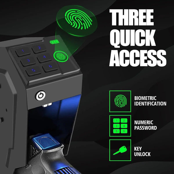 Biometric Mounted Handgun Gun Safe for Nightstand