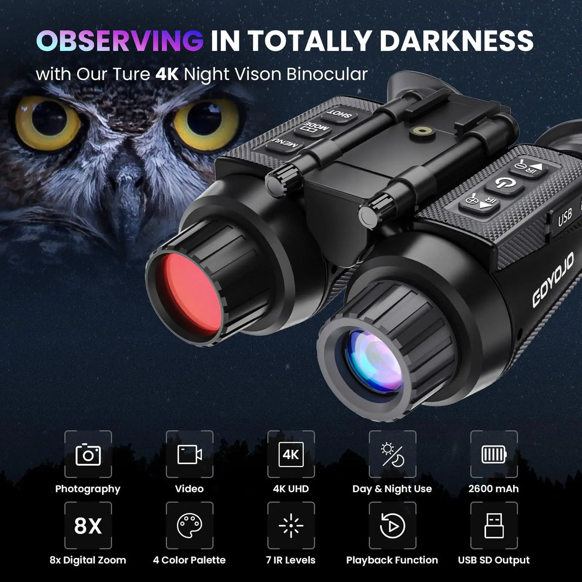 Shadow X™ Pro 4K Tactical Night Vision Goggles
