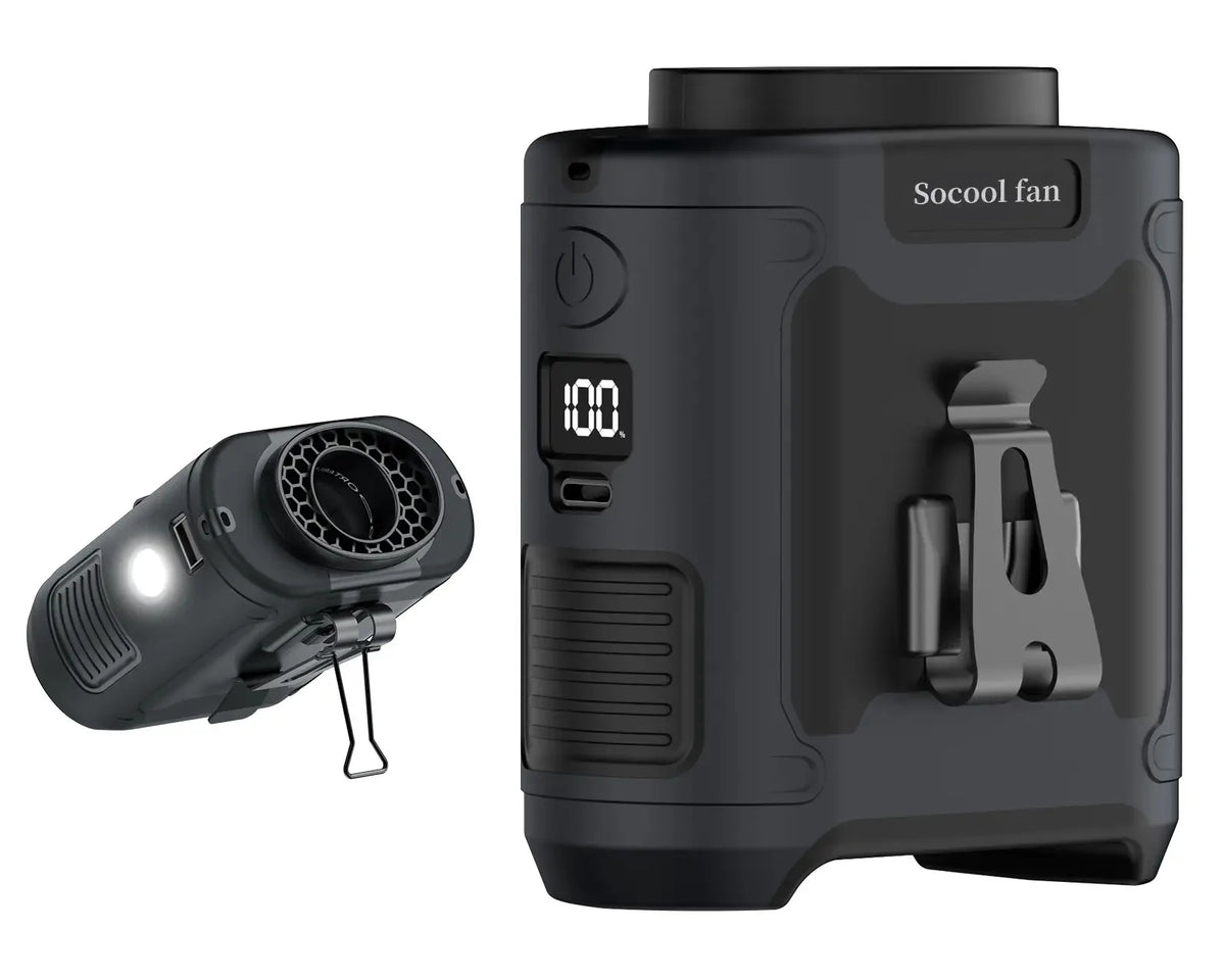 ActiveGear ™  Pro 3-in-1 Rugged Portable Fan w/ Powerbank & LED Light
