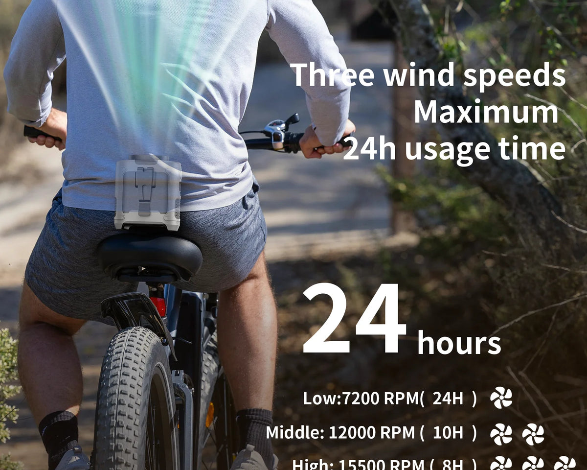 ActiveGear ™  Pro 3-in-1 Rugged Portable Fan w/ Powerbank & LED Light