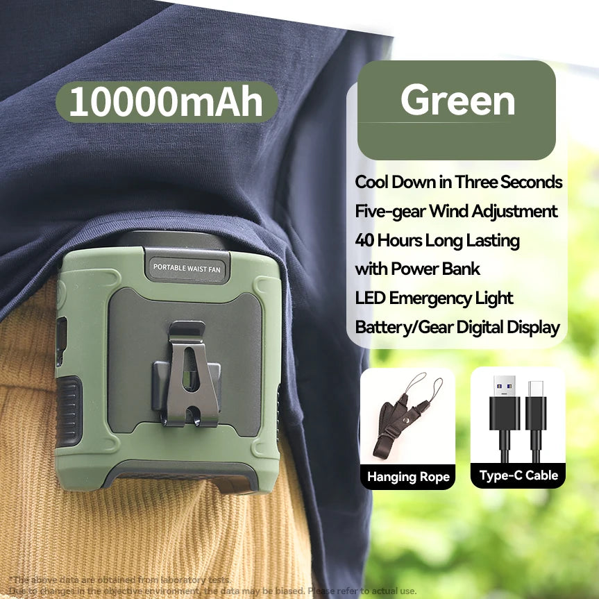 ActiveGear ™  Pro 3-in-1 Rugged Portable Fan w/ Powerbank & LED Light