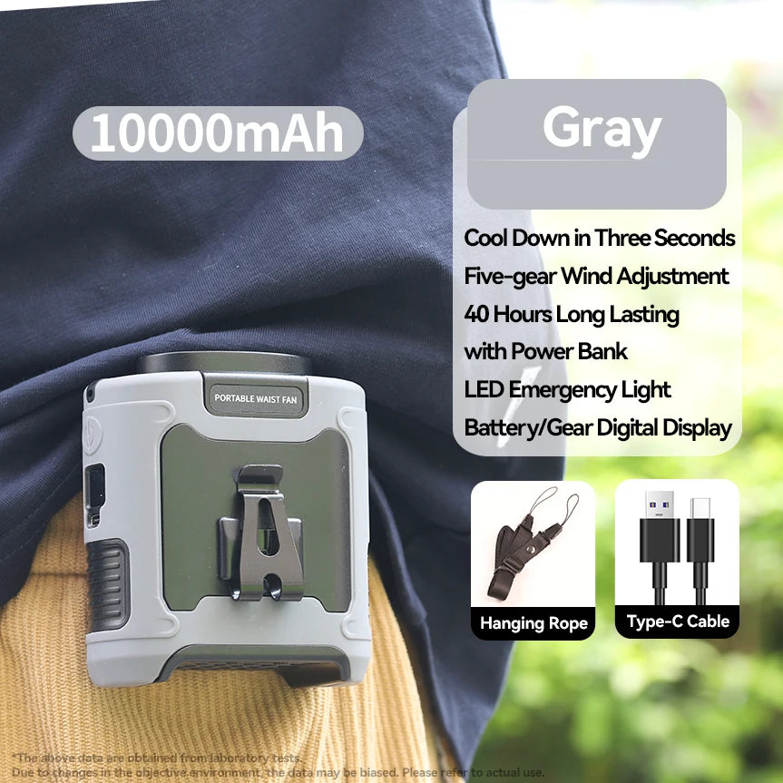 ActiveGear ™  Pro 3-in-1 Rugged Portable Fan w/ Powerbank & LED Light